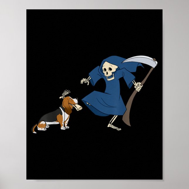 Bet Hound Sensenmann Halloween Poster (Vorne)