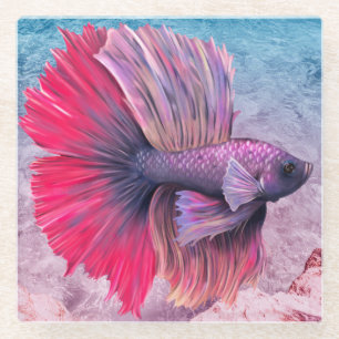 Beta-Fisch Glasuntersetzer