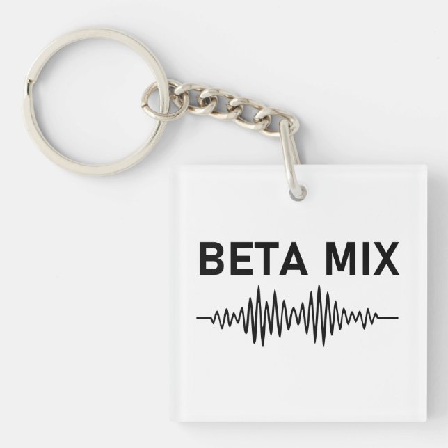 Beta Mix - Audio Waveform Schlüsselanhänger (Vorderseite)
