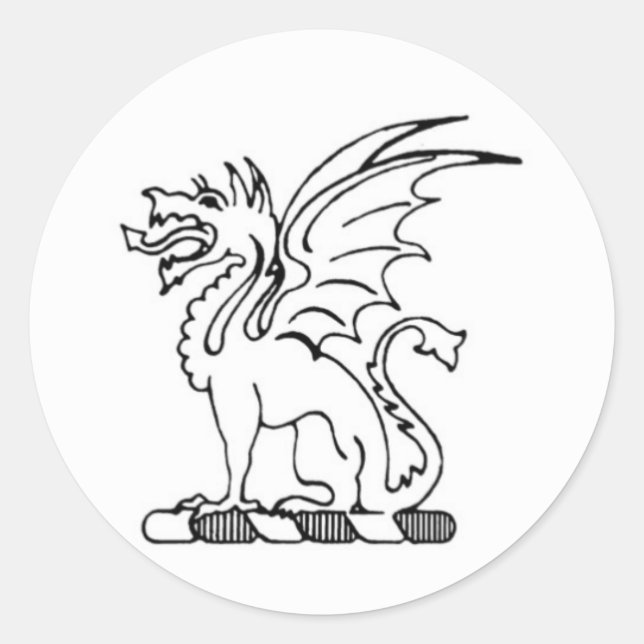 Beta Theta Pi Dragon Sticker (Vorderseite)