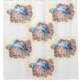 Betafisch Duschvorhang