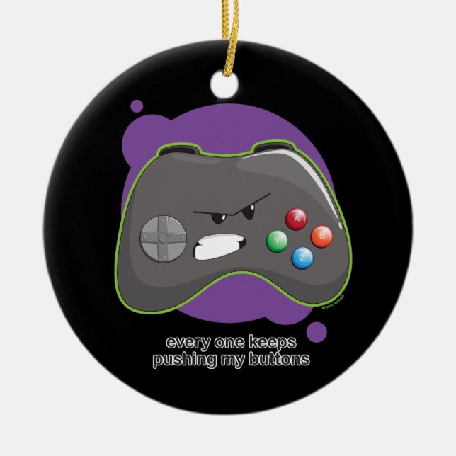 Betätigen Sie meine Knöpfe Keramikornament (Vorne)