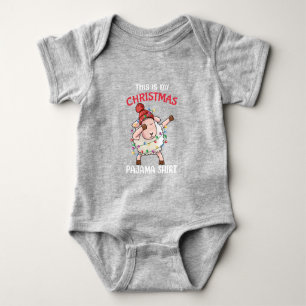 Betäubung Schaf Das ist mein Weihnachts-Pajama-Wei Baby Strampler