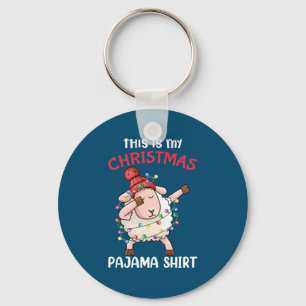Betäubung Schaf Das ist mein Weihnachts-Pajama-Wei Schlüsselanhänger