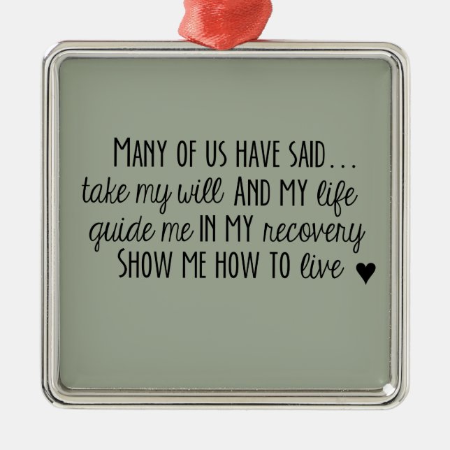 Betäubungsmittel-anonyme 3. ornament aus metall (Vorne)