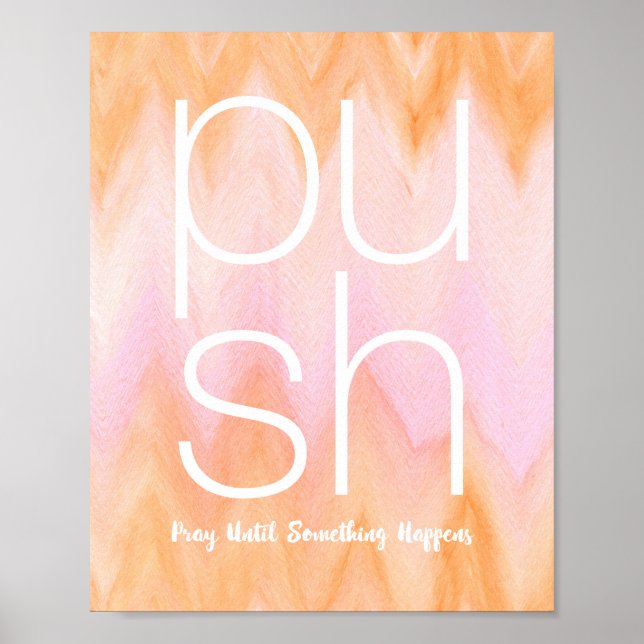 Bete, bis etwas in Aquarellfarben passiert Poster (Vorne)