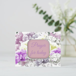 Bete ein Buch für die florale Postkarte von heute