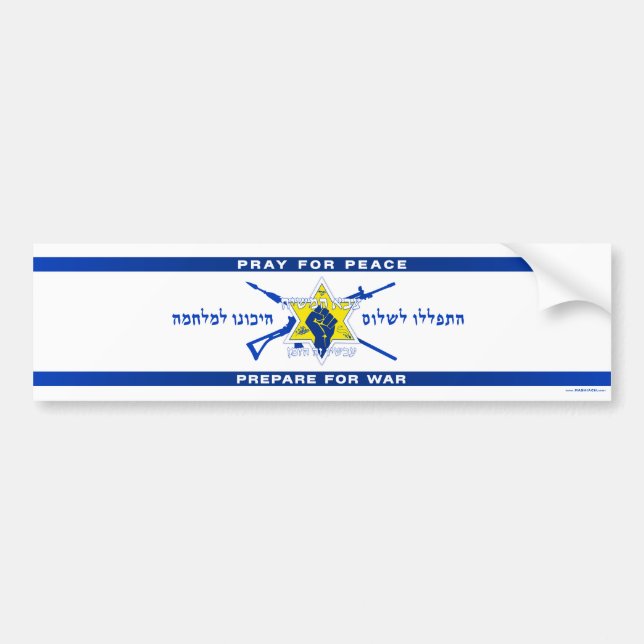 Bete für den Frieden! Bereiten Sie sich auf den Kr Autoaufkleber (Vorne)