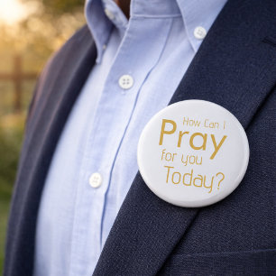 Bete Für Dich Gold Christlich Button