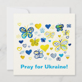 Bete für die Ukraine! Aquarellbutterfische und Her