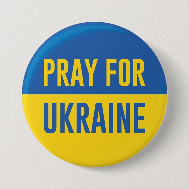Bete für die Ukraine Button (Vorderseite)