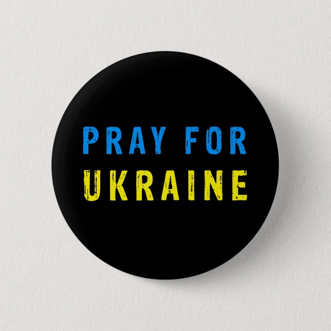 Bete für die Ukraine Button (Vorderseite)