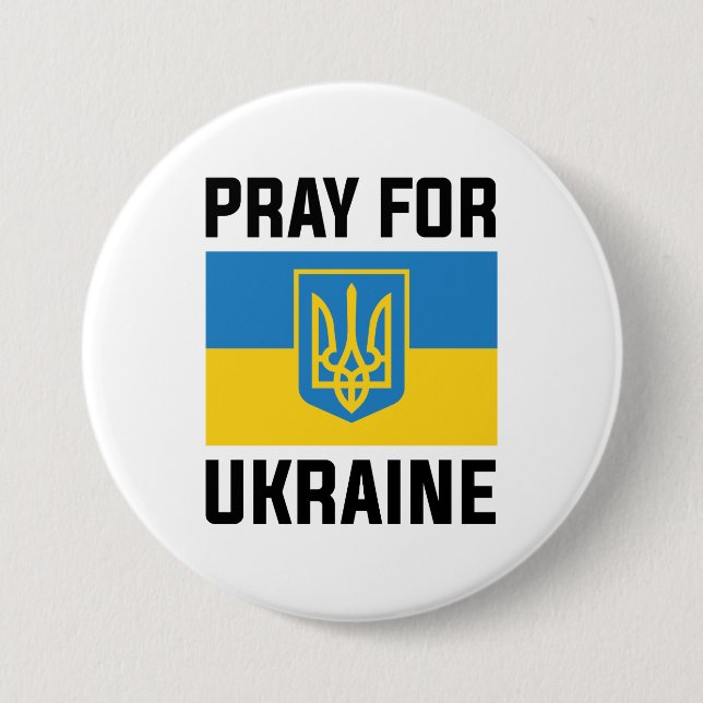 Bete für die Ukraine Button (Vorderseite)