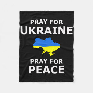 Bete für die Ukraine Frieden Ukraine-Flagge Fleecedecke