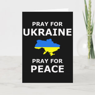Bete für die Ukraine Frieden Ukraine-Flagge Karte