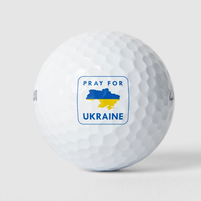 Bete für die Ukraine Golfball (Vorderseite)