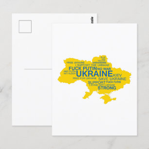 Bete für die Ukraine   Ich unterstütze die Ukraine Postkarte