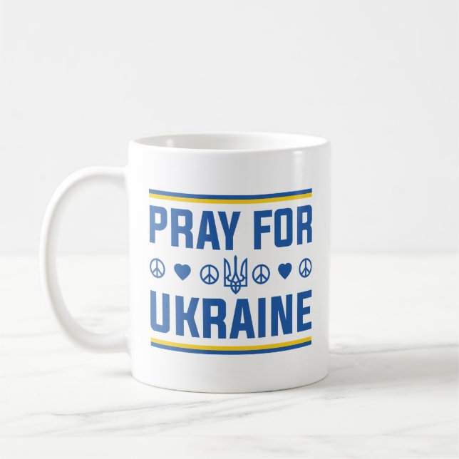 Bete für die Ukraine Kaffeetasse (Links)