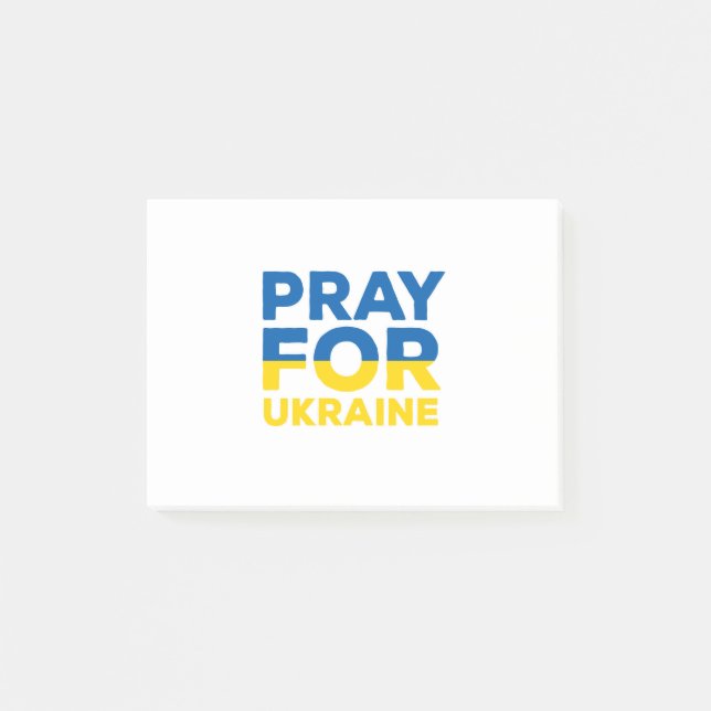 Bete für die Ukraine Post-it Klebezettel (Vorderseite)