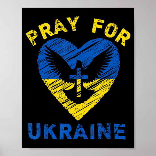Bete für die Ukraine Poster (Vorne)