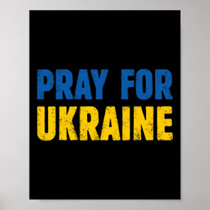 Bete für die Ukraine - Unterstütze Ukrainer Ukrain Poster