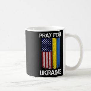 Bete Für Die Ukraine Us Ukraine-Flagge Vintage Unt Kaffeetasse