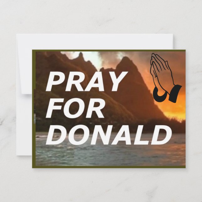 Bete für Donald (Trump) 5"x7" Get Well Card Karte (Vorderseite)