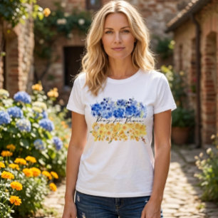 Bete für Frieden in der Ukraine & Aquarelle. T-Shirt