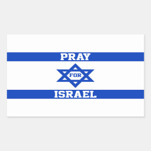 Bete für Israel Rechteckiger Aufkleber
