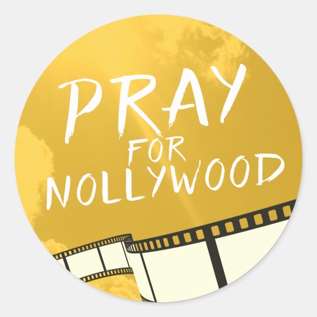 Bete für Nollywood Runder Aufkleber (Vorderseite)
