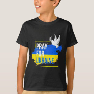 Bete Für Ukraine Friedens Taube Männer Frauen Stop T-Shirt