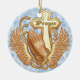 Bete immer Christlich kreuz Keramikornament