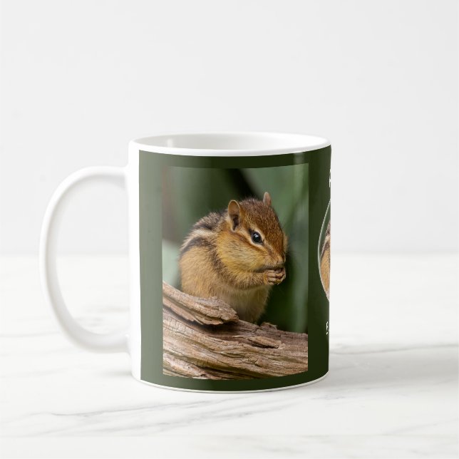 Bete jeden Tag Chipmunk Kaffeetasse (Links)