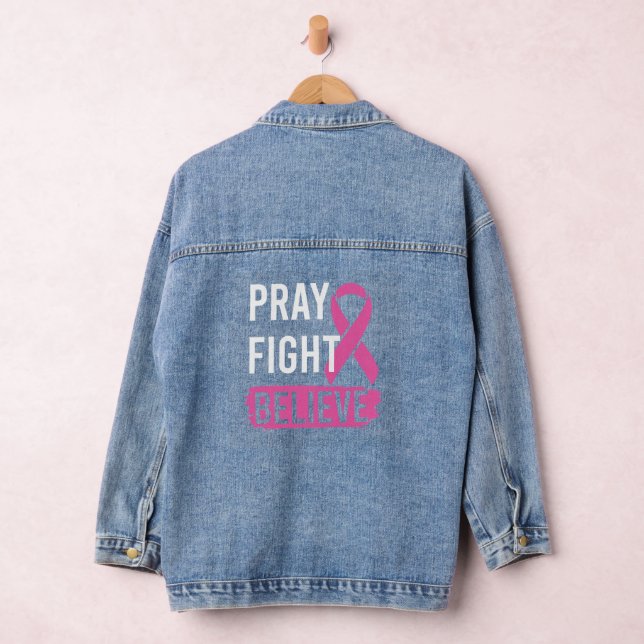 Bete Kämpfe Glaube  Jeansjacke (Hangar)