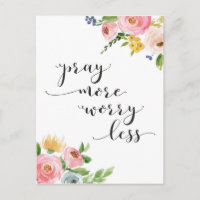 Bete mehr, sorge weniger blutige Post Card
