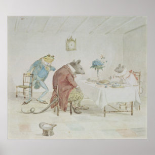 Bete, Miss Mouse, gib uns ein Bier." Poster