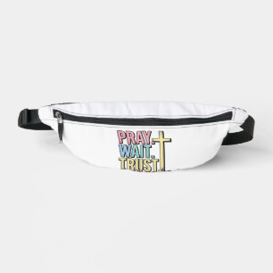 Bete Warte Vertraue Kreuz Christlich Vintage Bauchtasche