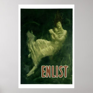 Beteiligen Sie sich Fred Spear WW1 Historischer Lu Poster
