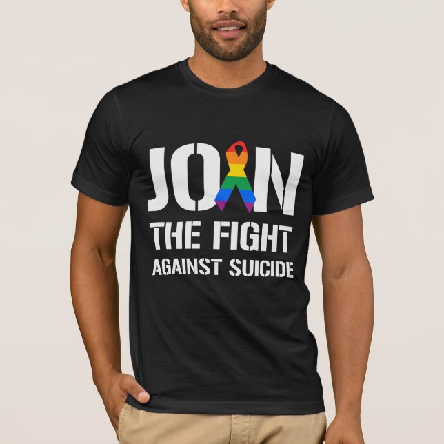 Beteiligung am Kampf gegen Selbstmord an LGBT T-Shirt (Vorderseite)