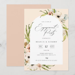 Beteiligung der botanischen Forest Floral Frame Pa Einladung