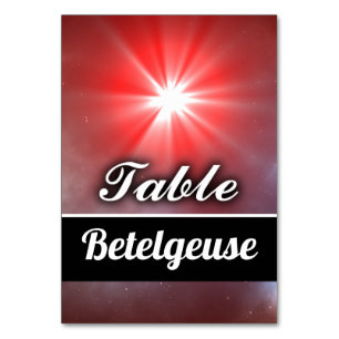 Betelgeuse Tischnummer