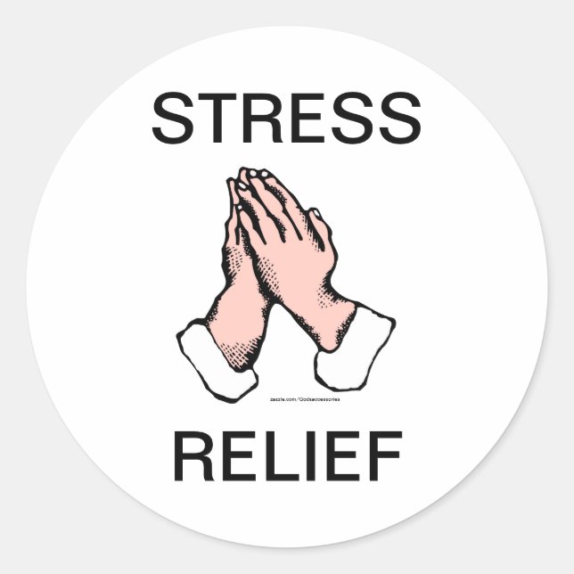Beten der Hände Stress Relief Aufkleber (Vorderseite)