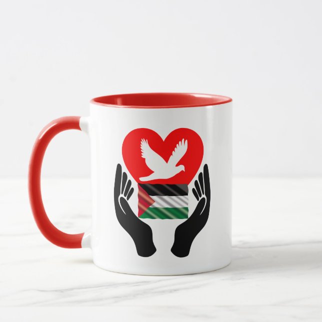 Beten für den Frieden in Palästina | Peace Dove He Tasse (Links)