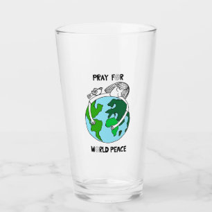 Beten für den Weltfrieden Glas