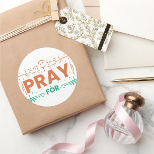 Beten für die Menschheit Runder Aufkleber