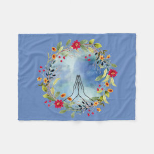 Beten Hände Aquarell Fleecedecke