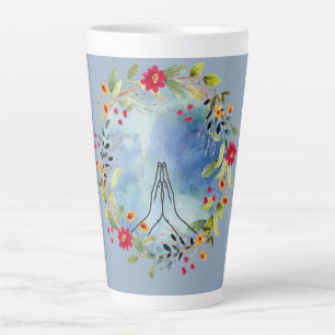 Beten Hände Aquarell Milchtasse