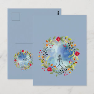 Beten Hände Aquarell Postkarte