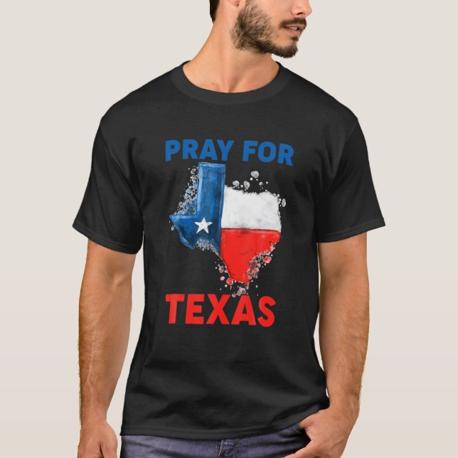 Beten Sie dafür, dass Texas-Segen in Texas Lover-U T-Shirt (Vorderseite)