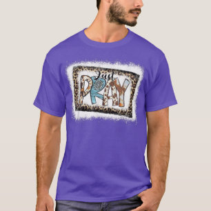 Beten Sie einfach Christlichen Cowhide Leopard Wes T-Shirt